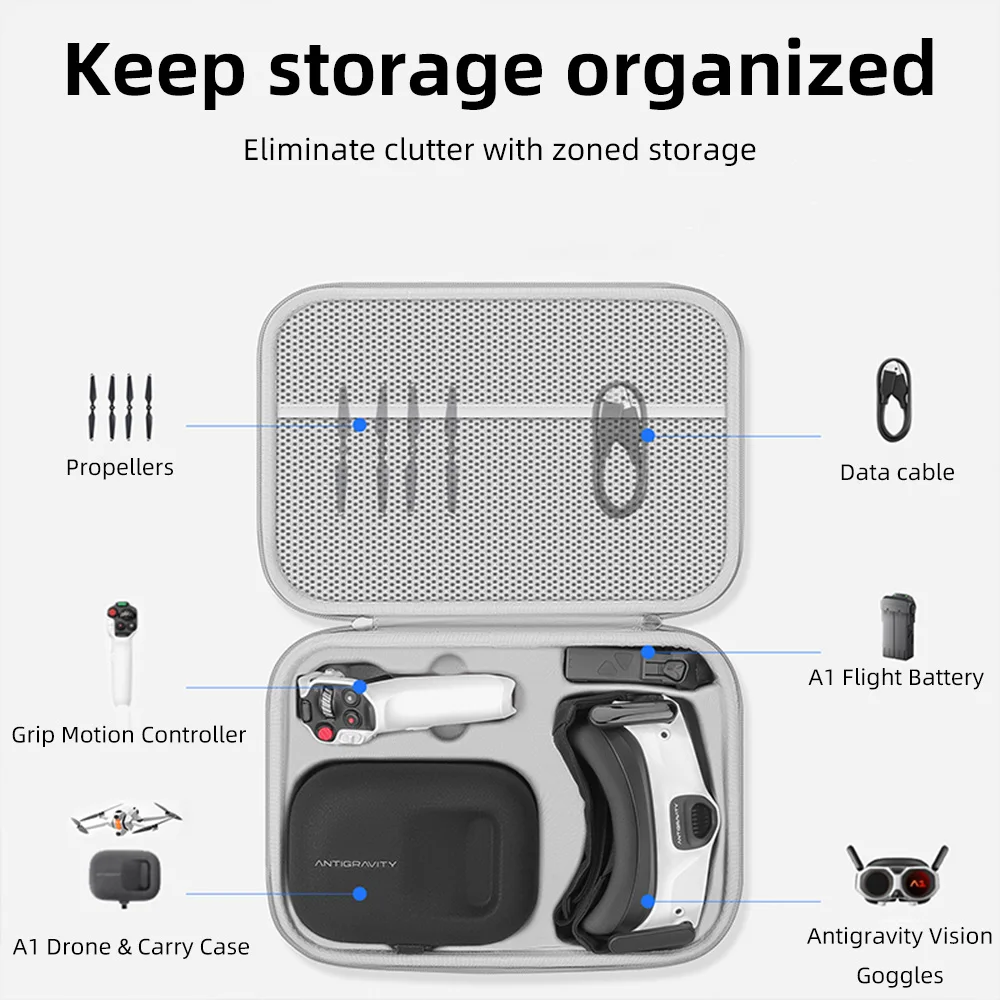 Storage Bag Case PU Leather Dr - Drone Hard Shell Case review and price